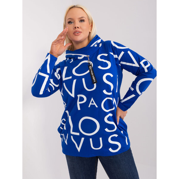 RELEVANCE Modrá mikina s potlačou RV-BL-5056-1.95-cobalt 57954616