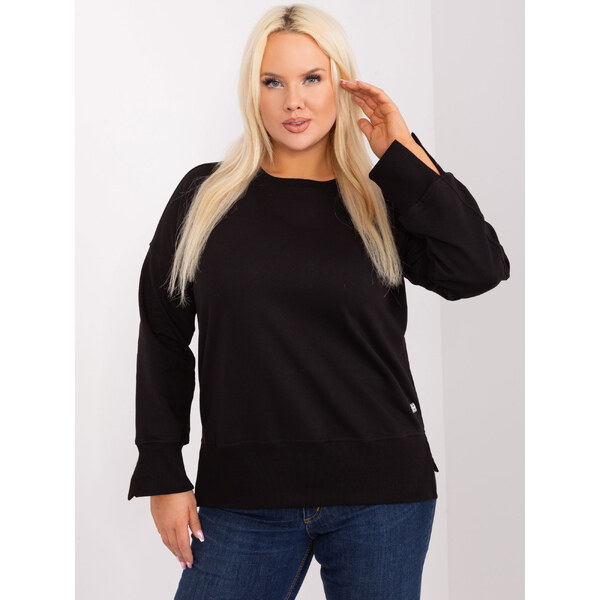 RELEVANCE Čierna basic mikina -RV-BZ-9198.10X-black 57954644