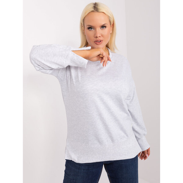 RELEVANCE Svetlosivá basic mikina -RV-BZ-9198.10X-light grey 57954650