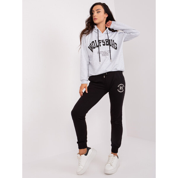 RELEVANCE Sivo-čierna tepláková súprava RV-KMPL-9179.26-grey-black 57954788