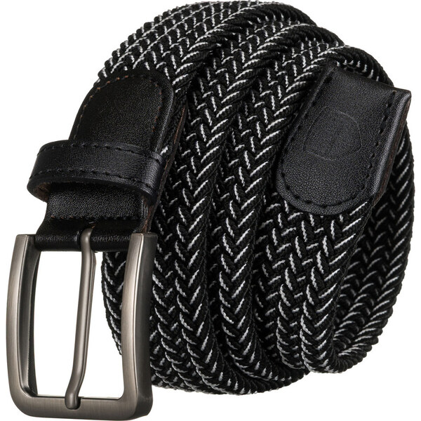 Peterson Pánsky čierno-biely plátený opasok bez dierok PTN PAR-S-115 62872209