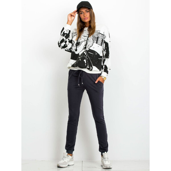 BASIC Dámske tmavosivé tepláky -RV-DR-5040.10X-dark grey 19307114