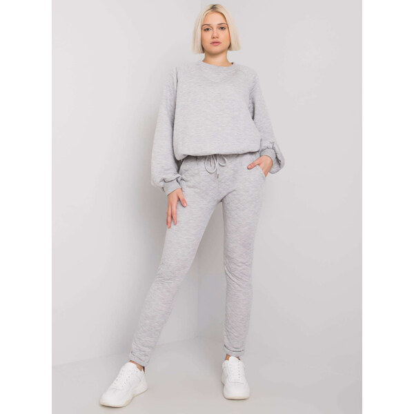 BASIC FEEL GOOD Svetlosivá dámska prešívaná tepláková súprava RV-KMPL 29386134