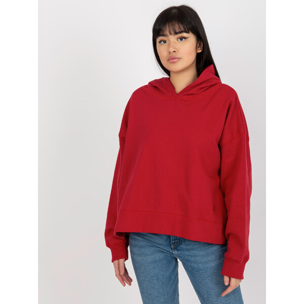 BASIC Tmavočervená krátka mikina s kapucňou TW-BL-2002.11-dark red 38751678