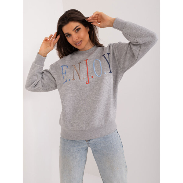 SUBLEVEL Svetlosivá mikina ENJOY -D10606BA02565C-grey 52674832