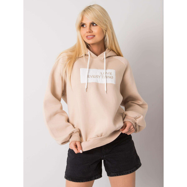 BASIC Svetlobéžová mikina s kapucňou -EM-BL-651/2.41X-beige 27155367