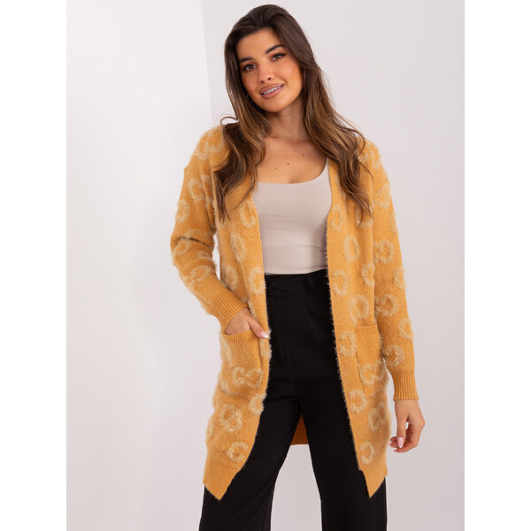 ITALY MODA Svetlohnedý kardigán so vzormi -AT-SW-234502.38X-camel 57953680