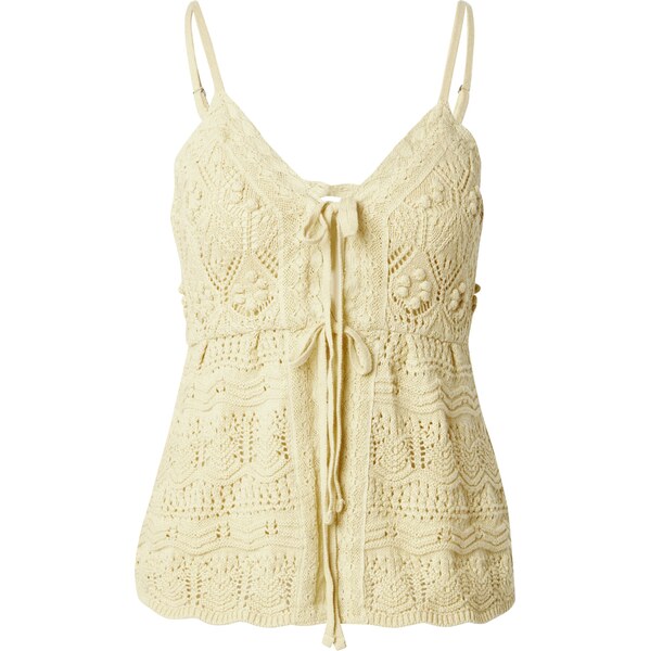 HOLLISTER Vyšívaný top svetložltá 63212319