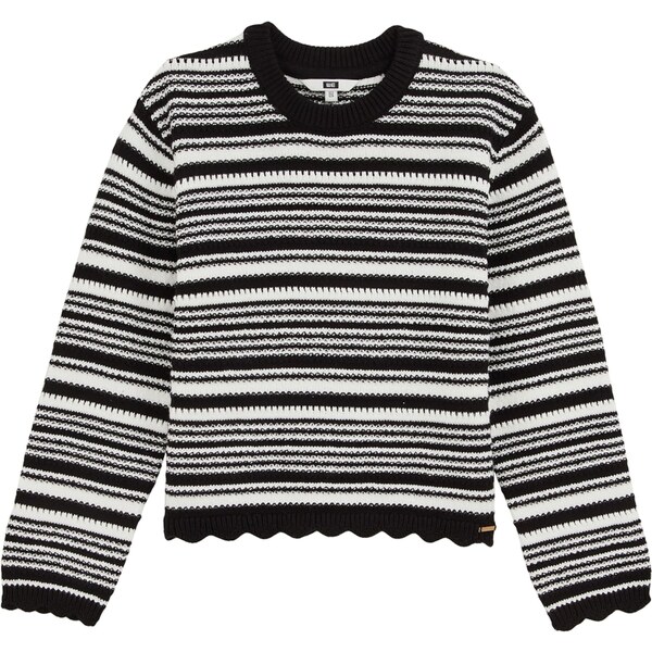 WE Fashion Sveter čierna / biela 62936965