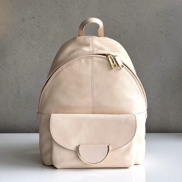 Kožený ruksak CROMIA Jiama krémový 62885026