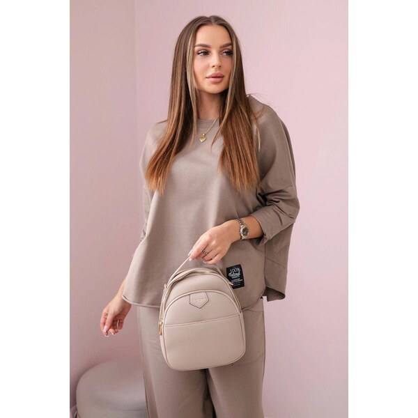 MladaModa 2-dielna bavlnená súprava mikiny a trojštvrťových teplákov 53408674