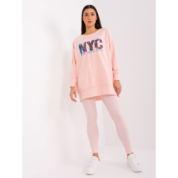 BASIC Svetloružová teplákovka NYC -EM-KMPL-830.32P-light pink 47304364