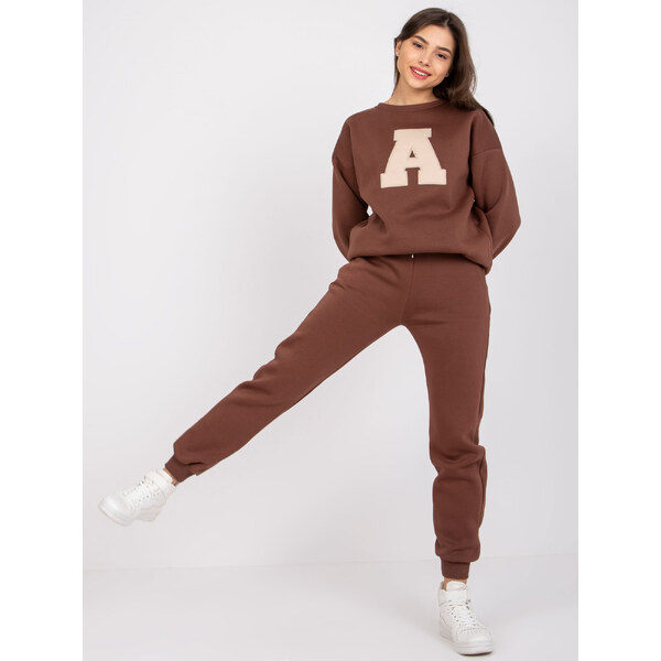 BASIC Tmavohnedá tepláková súprava EM-KMPL-U660.03-dark brown 32303404