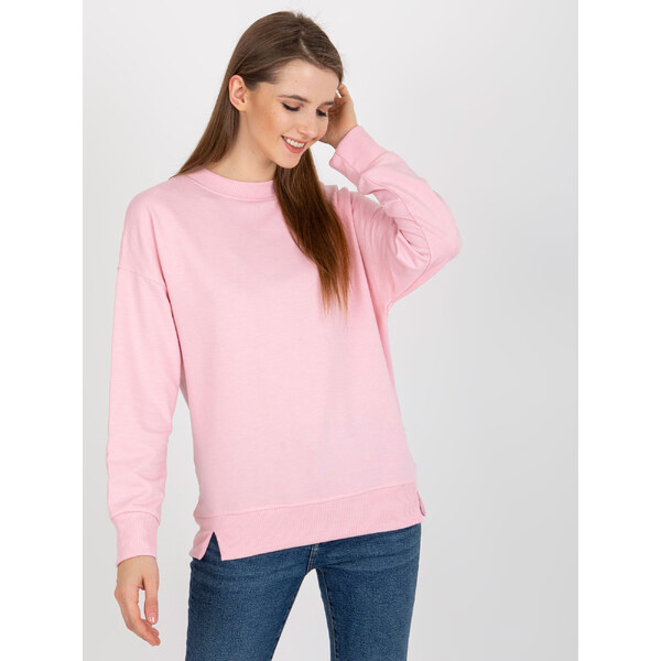 BASIC Svetloružová mikina bez kapucne MA-BL-1809002-1.04P-light pink 39358281