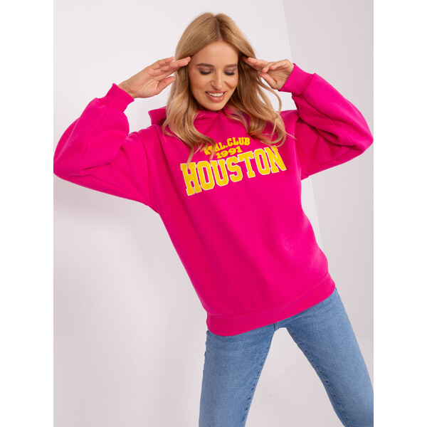 BASIC Tmavoružová mikina s nápisom a kapucňou EM-BL-656-2.13X-dark 45802674