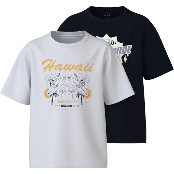 NAME IT Tričko NKMVILOGO čierna / biela 62890468