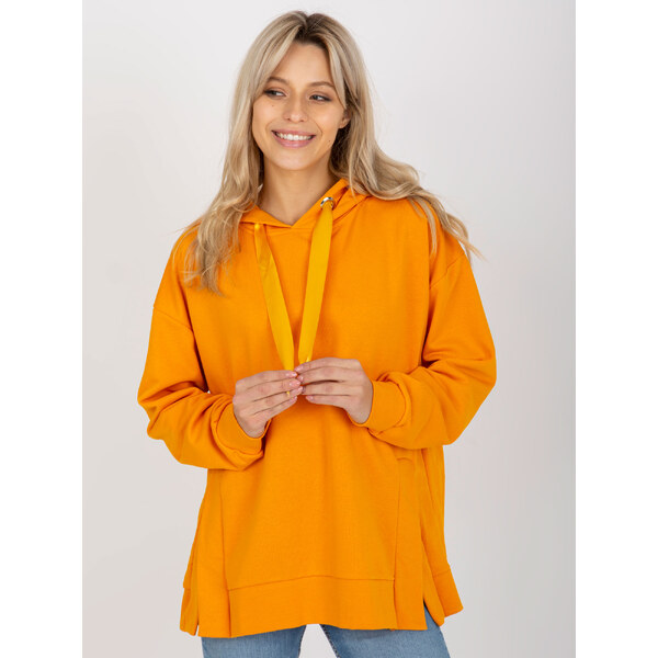 BASIC Tmavožltá oversize mikina -EM-BL-402.15P-dark yellow 36920763