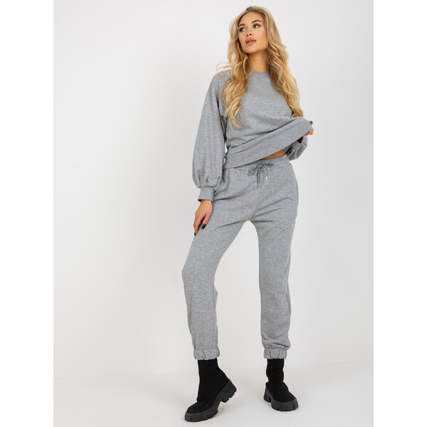 BASIC Sivá súprava s prestrihom na chrbte -EM-KMPL-637.26P-grey 37327589