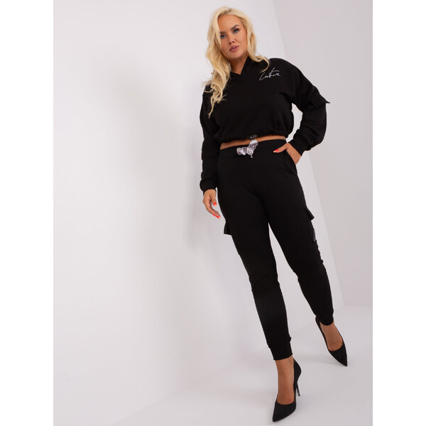 BASIC Čierna tepláková súprava s vreckami EM-KMPL-HW-20-441.14X-black 45531664