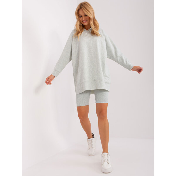 BASIC Svetlosivý dámsky športový set s dlhou mikinou EM-KMPL-829.70 61532052