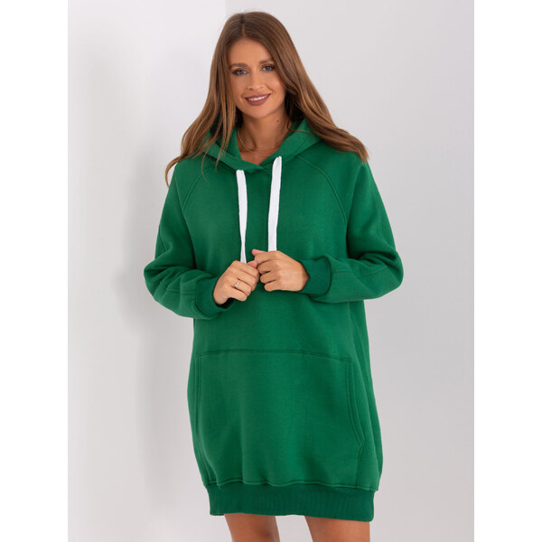 BASIC Tmavozelená dlhá mikina -EM-BL-704.99P-dark green 46506463