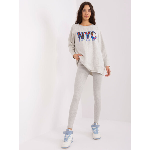 BASIC Sivá teplákovka NYC EM-KMPL-830.77P-grey 46898660