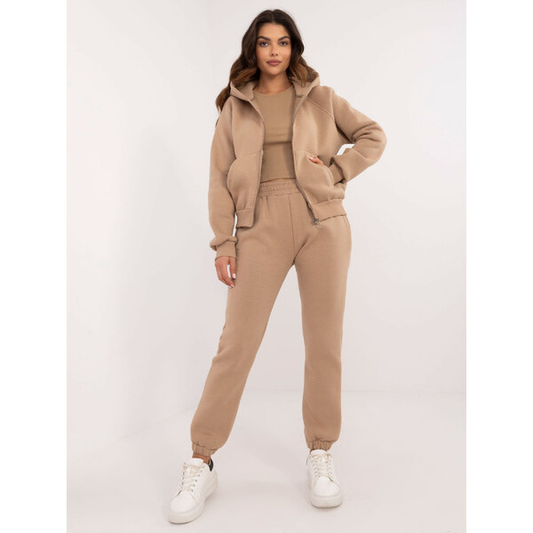 BASIC Béžová dámska tepláková súprava s topom EM-KMPL-862.27-beige 59762255