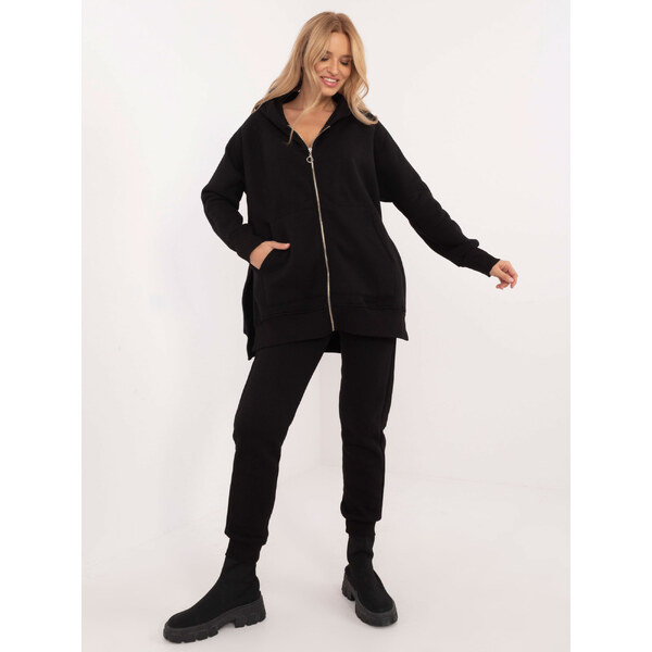 BASIC Čierna dámska hrejivá tepláková súprava s kapucňou EM-KMPL-863 60766738
