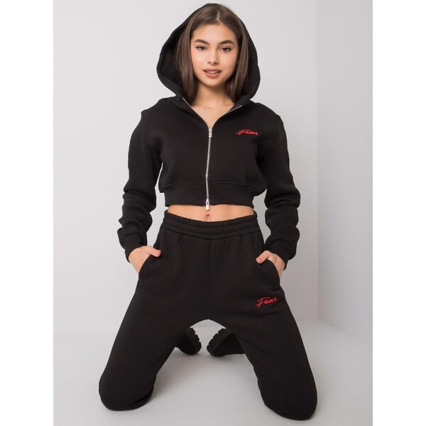 BASIC Čierna súprava s výšivkou Fame FE-KMPL-5087.23P-black 27878209