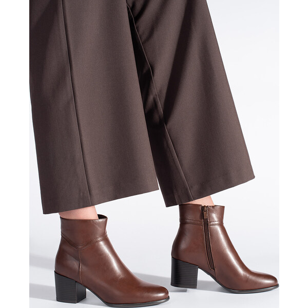 BASIC Hnedé členkové topánky na stĺpiku Sergio Leone BT631BR 56624388