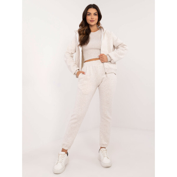 BASIC Svetlobéžová 3dielna tepláková súprava s nápisom BABY GIRL EM 58168175