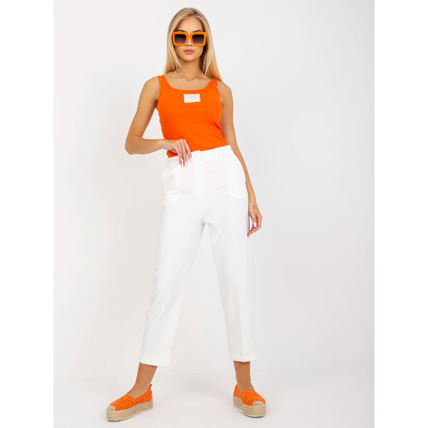 RUE PARIS Biele elegantné nohavice TO-SP-18154.10X-white 57950223