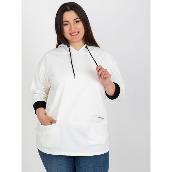 RELEVANCE Smotanová mikina s kapucňou RV-TU-8241.54P-ecru 57952220