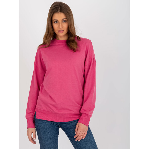 BASIC Fuchsiová jednofarebná mikina bez kapucne MA-BL-1809002.36P 39278881