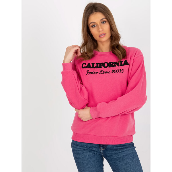 BASIC Fuchsiová mikina bez kapucne s nápisom MA-BL-2205020.52-fuchsia 39278873