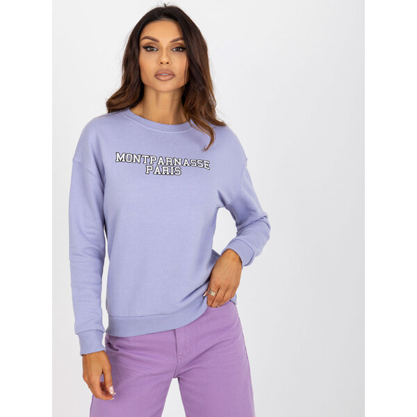 BASIC Svetlofialová mikina s nápisom MA-BL-2202032.05P-light violet 39328188