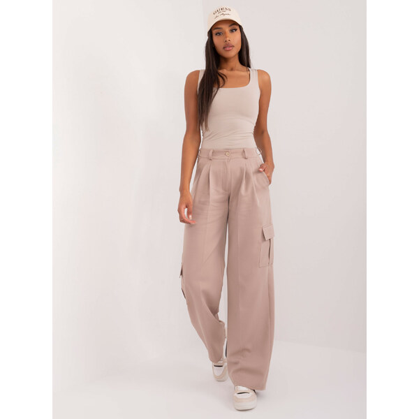 BASIC BÉŽOVÉ DÁMSKE CARGO NOHAVICE -LK-SP-509641.95-beige 52673180