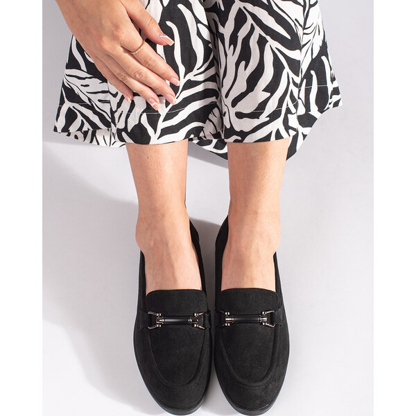 Goodin Klasické čierne mokasíny semišové GD-XR-364A-B 56624393