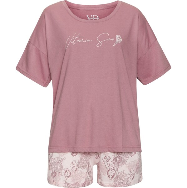 VIVANCE Kraťasy s ružovými fľakmi / prírodná biela 63157148