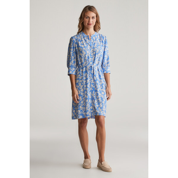 ŠATY GANT REG FLORAL PRINT SS SHIRT DRESS PERFECT BLUE 62904081