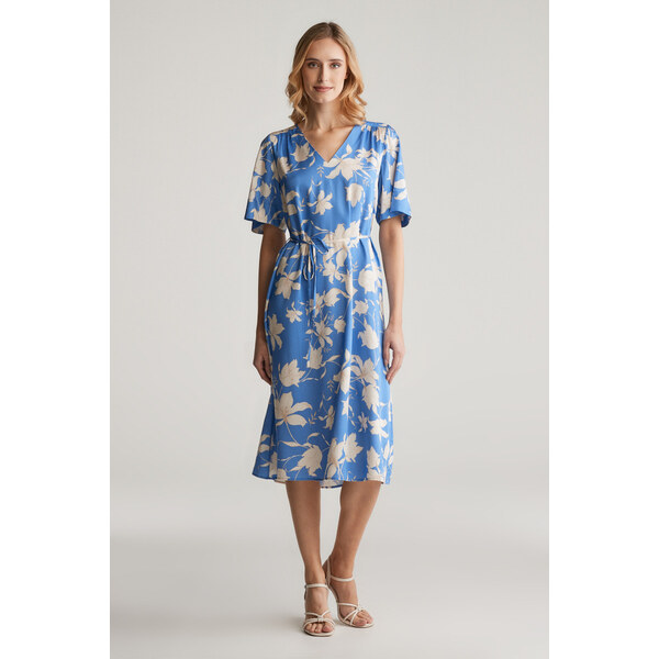 ŠATY GANT REL FLORAL PRINT SS DRESS PERFECT BLUE 62904083