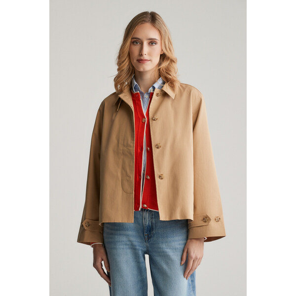 BUNDA GANT SHORT COTTON CAR COAT OAK BEIGE 62904085