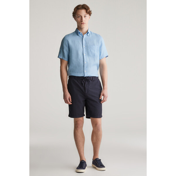 ŠORTKY GANT REG GMNT DYE SEERSUCKER SHORTS EVENING BLUE 62904060