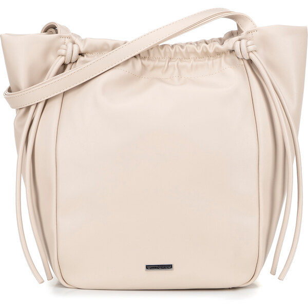 Wittchen Dámska shopperka z ekokože s ozdobnými šnúrkami béžová 100-4Y 66066456