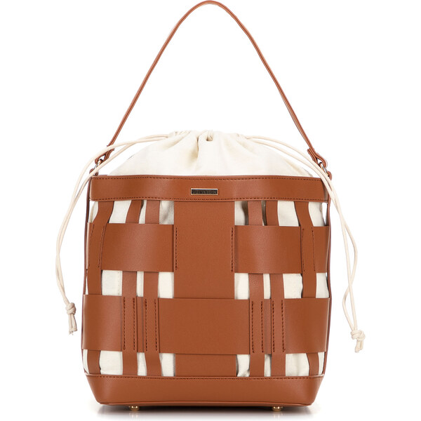 Wittchen Pletená kabelka vak z ekokože hnedá 100-4Y-423-5 66066507