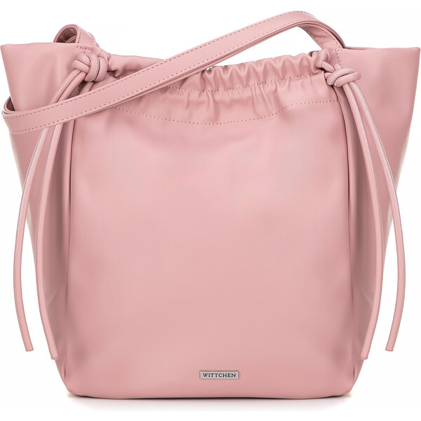 Wittchen Dámska shopperka z ekokože s ozdobnými šnúrkami ružová 100-4Y 66066458