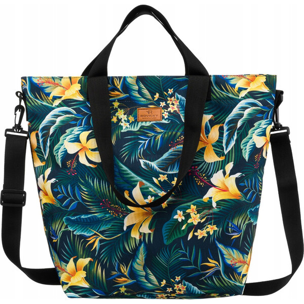 Rovicky Modro-žltá vzorovaná textilná shopper kabelka R-TZ15605 62909752