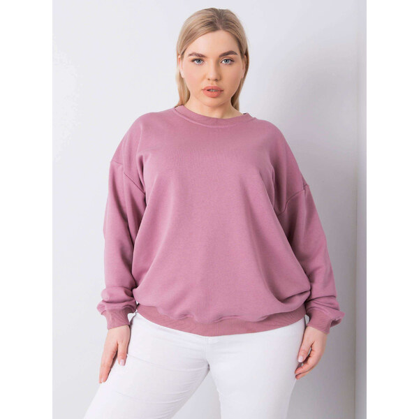 BASIC FEEL GOOD Ružová dámska mikina bez kapucne RV-BL-6316.16X-pink 23787668