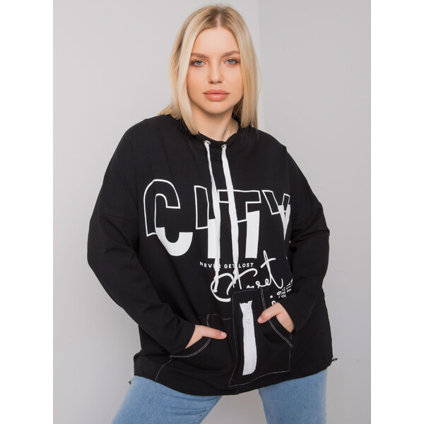 RELEVANCE Čierna mikina s nápisom City a potlačou RV-BL-7166.78P-black 57948449