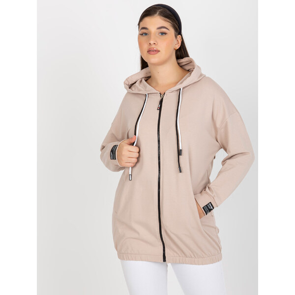 RELEVANCE Béžová mikina ESSENTIALS -RV-BL-8277.28-beige 57950964